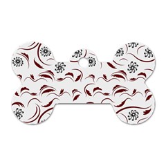 Folk flowers print Floral pattern Ethnic art Dog Tag Bone (Two Sides)