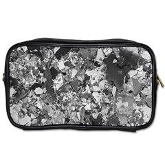 Black And White Debris Texture Print Toiletries Bag (one Side)