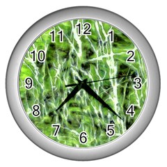 Green desire Wall Clock (Silver)