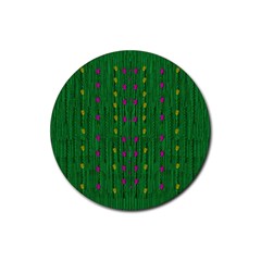 Forest Tulips Groowing To Reach The Divine Sky Pop-culture Rubber Coaster (round) by pepitasart