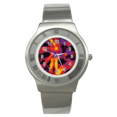 Requiem  Of The Lava  Stars Stainless Steel Watch by DimitriosArt