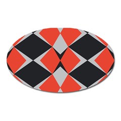 Abstract pattern geometric backgrounds   Oval Magnet