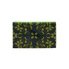 Folk flowers print Floral pattern Ethnic art Cosmetic Bag (XS)