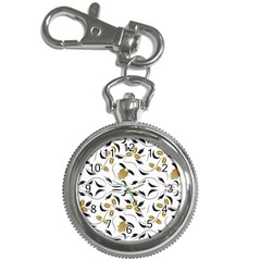 Folk Flowers Print Floral Pattern Ethnic Art Key Chain Watches by Eskimos