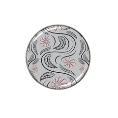 Folk Flowers Print Floral Pattern Ethnic Art Hat Clip Ball Marker