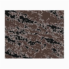 Brown And Black Abstract Vivid Texture Small Glasses Cloth (2 Sides) by dflcprintsclothing