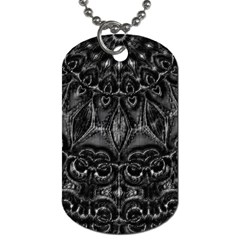 Charcoal Mandala Dog Tag (two Sides) by MRNStudios