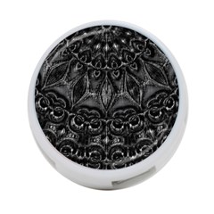 Charcoal Mandala 4-port Usb Hub (two Sides) by MRNStudios