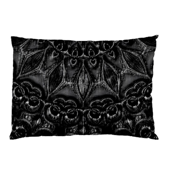 Charcoal Mandala Pillow Case (Two Sides)