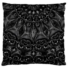Charcoal Mandala Standard Flano Cushion Case (two Sides) by MRNStudios