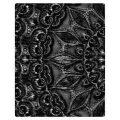 Charcoal Mandala Double Sided Flano Blanket (medium)  by MRNStudios