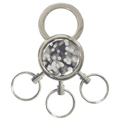 Gray Circles Of Light 3-ring Key Chain by DimitriosArt