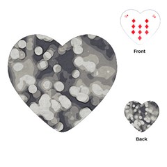 Gray Circles Of Light Playing Cards Single Design (heart) by DimitriosArt
