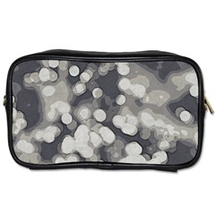 Gray Circles Of Light Toiletries Bag (two Sides) by DimitriosArt