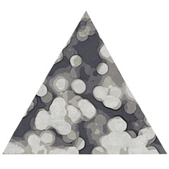 Gray Circles Of Light Wooden Puzzle Triangle by DimitriosArt