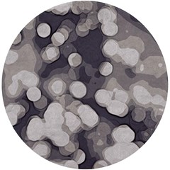 Gray Circles Of Light Uv Print Round Tile Coaster by DimitriosArt