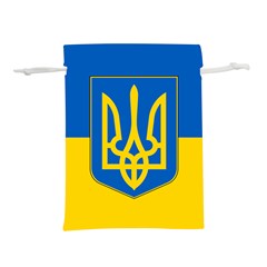 Flag Of Ukraine With Coat Of Arms Lightweight Drawstring Pouch (s) by abbeyz71