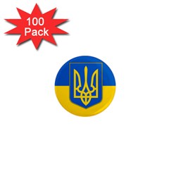 Flag Of Ukraine Coat Of Arms 1  Mini Magnets (100 Pack)  by abbeyz71