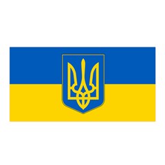 Flag Of Ukraine Coat Of Arms Satin Wrap by abbeyz71