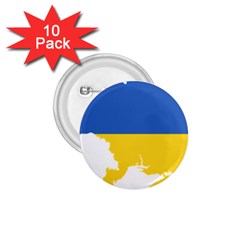 Ukraine Flag Map 1 75  Buttons (10 Pack) by abbeyz71