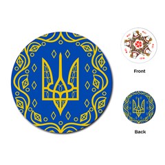 Coat Of Arms Of Ukraine, 1918-1920 Playing Cards Single Design (round) by abbeyz71