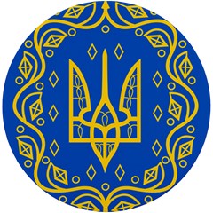 Coat Of Arms Of Ukraine, 1918-1920 Uv Print Round Tile Coaster by abbeyz71