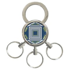 Abstract pattern geometric backgrounds   3-Ring Key Chain