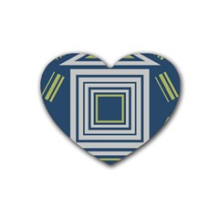 Abstract Pattern Geometric Backgrounds   Rubber Coaster (heart) by Eskimos