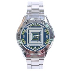 Abstract pattern geometric backgrounds   Stainless Steel Analogue Watch