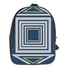 Abstract pattern geometric backgrounds   School Bag (XL)