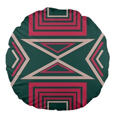 Abstract Pattern Geometric Backgrounds   Large 18  Premium Flano Round Cushions