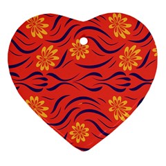 Folk flowers print Floral pattern Ethnic art Ornament (Heart)