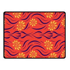 Folk Flowers Print Floral Pattern Ethnic Art Double Sided Fleece Blanket (small)  by Eskimos