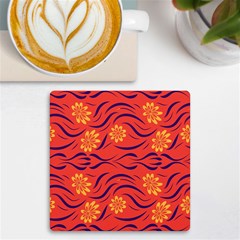 Folk flowers print Floral pattern Ethnic art UV Print Square Tile Coaster 