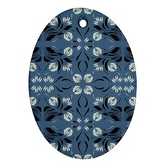 Folk Flowers Print Floral Pattern Ethnic Art Ornament (oval) by Eskimos