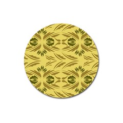 Folk Flowers Print Floral Pattern Ethnic Art Magnet 3  (round) by Eskimos