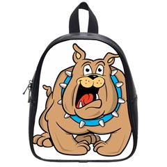 Bulldog-cartoon-illustration-11650862 School Bag (small) by jellybeansanddinosaurs