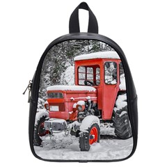 Tractor Parked, Olympus Mount National Park, Greece School Bag (small) by dflcprintsclothing