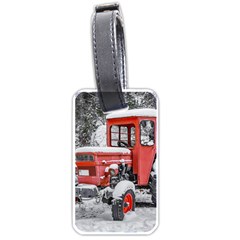 Tractor Parked, Olympus Mount National Park, Greece Luggage Tag (one Side) by dflcprintsclothing