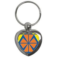 Abstract Pattern Geometric Backgrounds   Key Chain (heart) by Eskimos