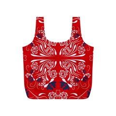 Floral Folk Damask Pattern Fantasy Flowers  Full Print Recycle Bag (s) by Eskimos