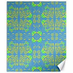 Floral Folk Damask Pattern Fantasy Flowers  Canvas 8  X 10  by Eskimos