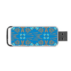 Floral Folk Damask Pattern Fantasy Flowers  Portable Usb Flash (one Side) by Eskimos