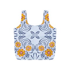 Floral Folk Damask Pattern Fantasy Flowers  Full Print Recycle Bag (s) by Eskimos