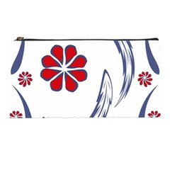 Folk Flowers Print Floral Pattern Ethnic Art Pencil Case by Eskimos