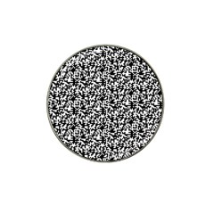 Black And White Qr Motif Pattern Hat Clip Ball Marker (10 Pack)