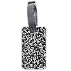 Black And White Qr Motif Pattern Luggage Tag (one Side) by dflcprintsclothing