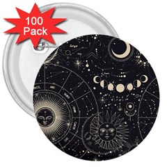 Magic-patterns 3  Buttons (100 Pack)  by CoshaArt