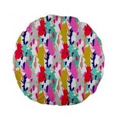 Acryl Paint Standard 15  Premium Flano Round Cushions by CoshaArt