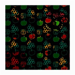 Apples Honey Honeycombs Pattern Medium Glasses Cloth by Amaryn4rt